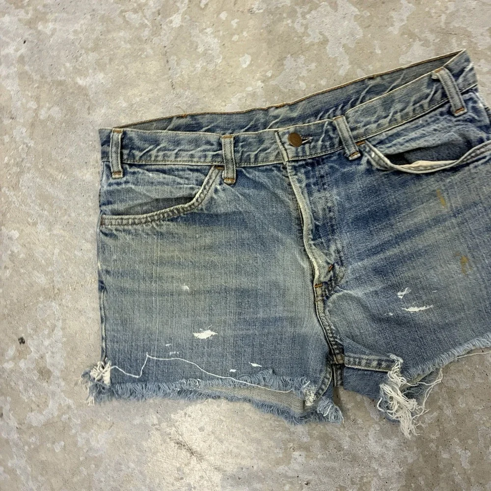 Vintage Levis Cutoff Shorts Men 33 Blue USA Orange Tab Big E Denim 3